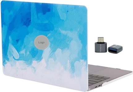 MacBook Air 13.6 inç Kılıf Uyumlu M2-M3-M4 Sert Kapak İnce Hafif Darbe Çizilme Koruma Hard Case A2681 Açık Mavi