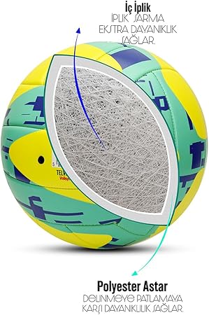 Topu 5 Numrara Yumuşak Dokulu Soft Touch 270 gr. Telvesse VT-800 Trick Pompa Hediyeli Semi-Pro İç-Dış Mekan Soft Touch - Görsel 5