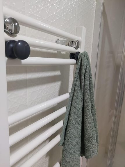 Radyatör Askısı, Banyo Askısı, Bornoz Askısı, Kolay Kurulum, Havlu Kıyafet Askısı, Banyo Kurutmalık (ANTRASİT)