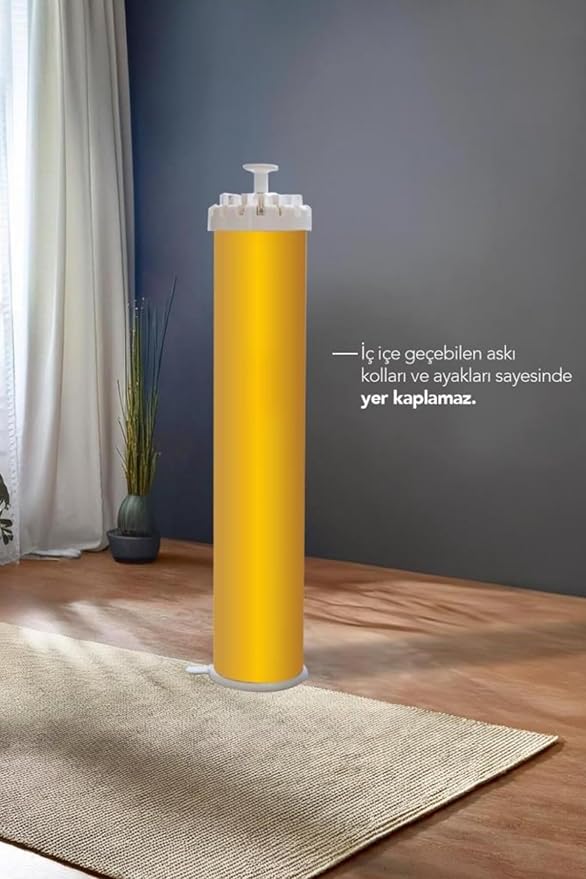 Plus Hely Açılıp Kapanabilir 360° Dönebilen Kurutmalık Askısı Gold – KRT57058-5 - Görsel 4