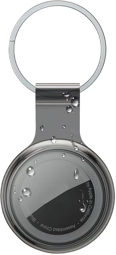 ile uyumlu Kılıf Su Geçirmez Ultra Şeffaf Görünümlü Kılıf ve Anahtarlık, Yumuşak Renkli Silikon (Siyah)