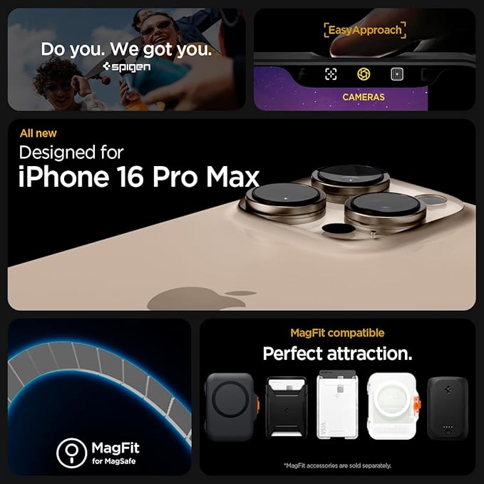iPhone 16 Pro Max ile Uyumlu MagSafe Kılıf Ultra Hybrid Mag Fit Sararmaya Dayanıklı Beyaz Şeffaf Kapak - ACS07998 (Spigen TR Garantili) - Görsel 3