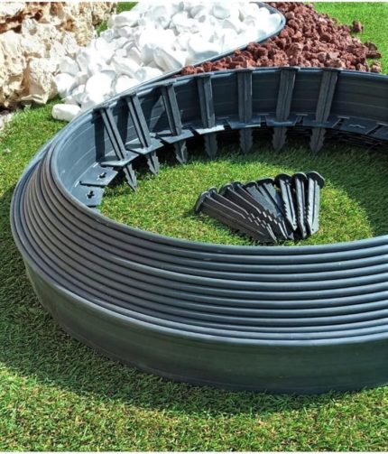 Ayırıcı 25 Metre Siyah Renk Sınırlayıcı Taş Toprak Ayıracı Bariyeri