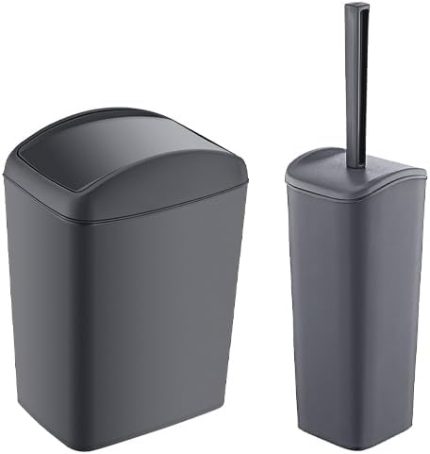 Soft Çöp Kovası 5 LT ve Soft Wc Fırçası Antrasit