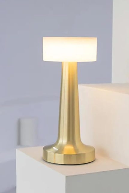Dokunmatik Dekoratif Dim Edilebilir Masa Lambası (Gold, İnci)