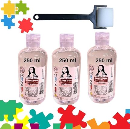 3 Adet X 250 Ml Puzzle Yapıştırıcı + Dağıtıcı Sünger Rulo Fırça HEDİYE