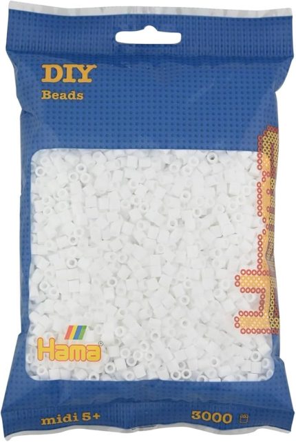 Torba ile 3000 Buegelperlen Beyaz