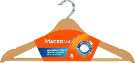 Desenli Plastik Elbise Askısı 3'lü Paket