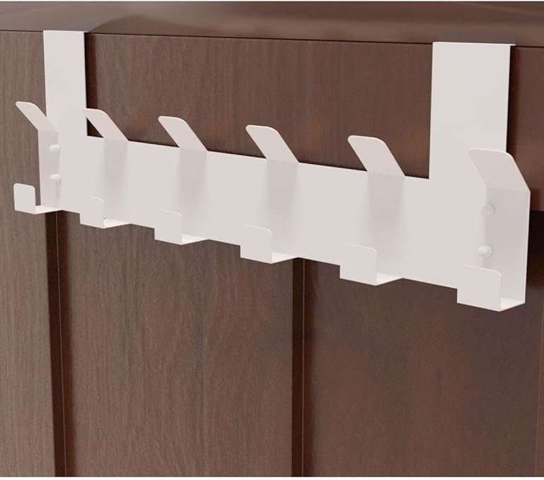 Metal Amerikan Kapı Arkası Beyaz Vidalı Askılık Organizer Askılığı ve Banyo Kapı Arkası Vidalı Askılık MT69B - Görsel 4