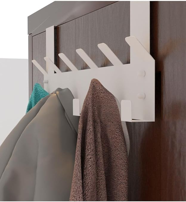 Metal Amerikan Kapı Arkası Beyaz Vidalı Askılık Organizer Askılığı ve Banyo Kapı Arkası Vidalı Askılık MT69B - Görsel 5