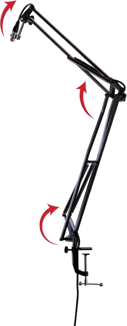 Frameworks GFWMICBCBM1000 | Yayıncı/Podcast/Streaming/Youtuber için Masaüstü Akrobat Boom Kollu Mikrofon Standı