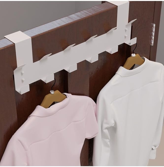 Metal Amerikan Kapı Arkası Beyaz Vidalı Askılık Organizer Askılığı ve Banyo Kapı Arkası Vidalı Askılık MT69B - Görsel 2