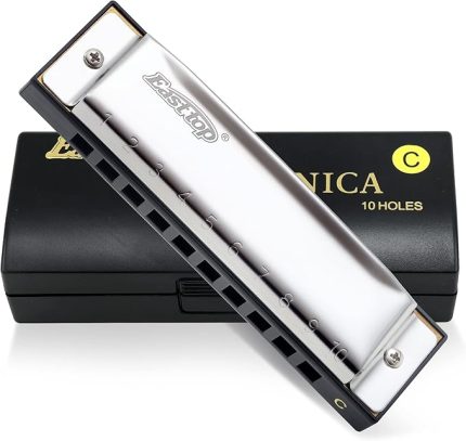 top Yeni Başlayanlar için Armonika C Anahtarı, 10 Delik 20 Ton, Paslanmaz Çelik Arp Diatonik Blues Armonika, Yetişkinler, Çocuklar için, Her Seviyedeki Oyuncu İçin Çok Yönlü