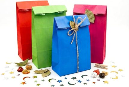 Renk Şöleni Mix Kese Kağıdı Seti – 4 Renk Karışık 12’li Paket | Kalın, Dayanıklı Hediye Paketleme İçin İdeal