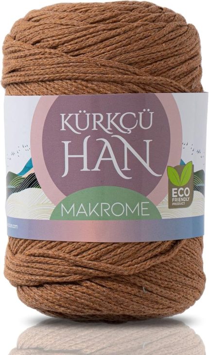 Han Makrome 3mm 200gr 130m Premium El Örgü İpi (Tarçın)