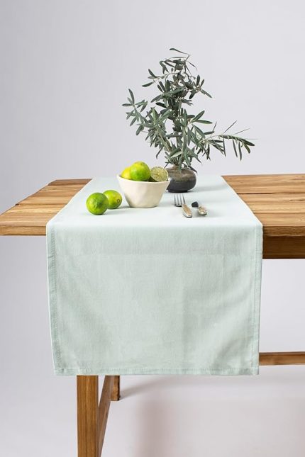 Wellstil Premium Keten Runner 40 X 150 Cm (Adaçayı)