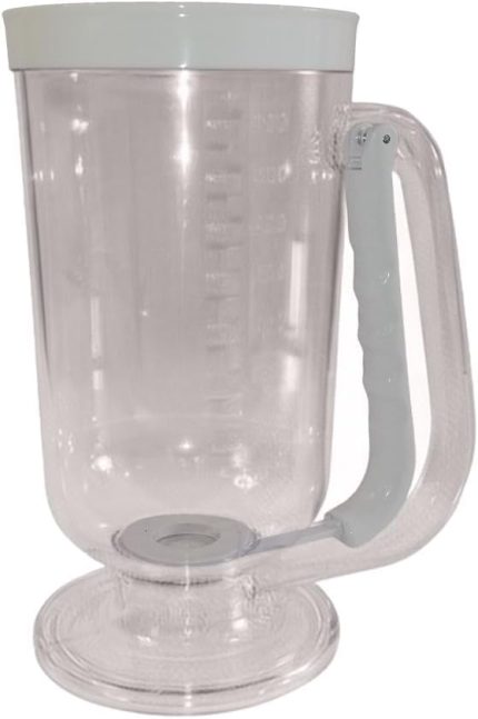 Ölçekli Hamur Porsiyonlayıcı Aparat Pankek Krep Kek Dağıtıcı Ölçülü Krema Akıtma Dökme Aleti (Beyaz)