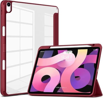 Air 4/5. Nesil 10.9 ile uyumlu Kılıf Grafiti Şeffaf Kalem Bölmeli (10.Nesil Değildir) Mürdüm