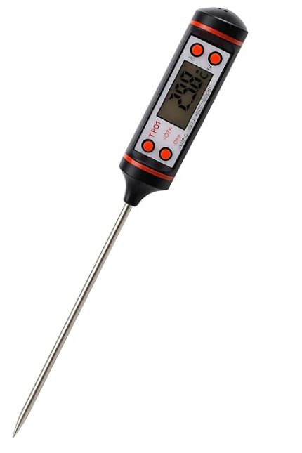 Et ve Gıda Termometresi, Anında Okuma Özellikli, Paslanmaz Çelik Prob, LCD Ekranlı Mutfak Termometresi