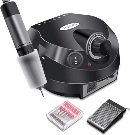 Manikür Pedikür Makinesi Profesyonel 25000 Rpm Elektrikli Freze Tırnak Parlatıcı Törpü 3 Farklı Renk Seçeneği Nail Drill Parlatma Şekil Verme Çok İşlevli Kullanım F601 (Siyah)