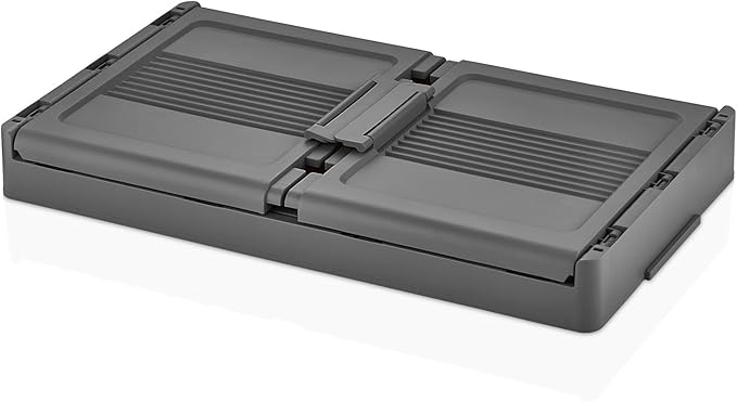 Dev Boy Katlanır Kilit Kapaklı Kasa 55 Litre Hacimli, Yer Kaplamayan Portatif Saklama Kutusu Ardiye, Balkon, Mutfak, Kiler, Bahçe ve Araç Bagajı İçin Güvenli Organizer (ANTRASİT) - Görsel 4