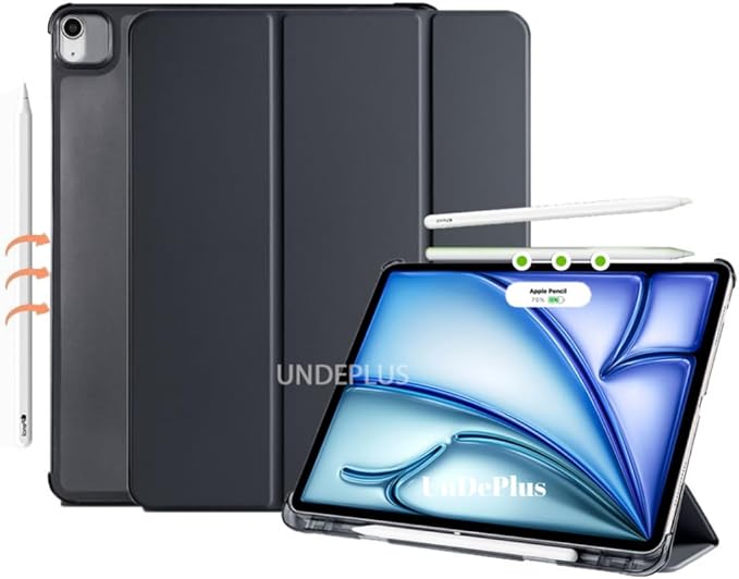 Air 13inç M2 ile uyumlu Kılıf Flip Cover Kalem Bölmeli PC Case A2898 A2899 A2900 Siyah - Görsel 2