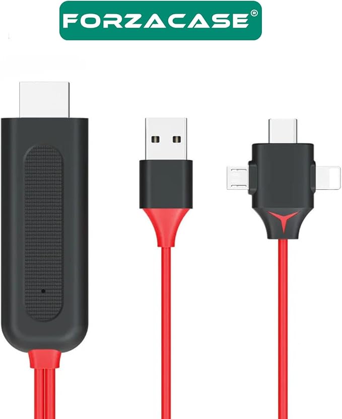 Görüntü Aktarıcı Kablo Lightning Type-C Micro USB to HDMI Dönüştürücü - FC450 - Görsel 5