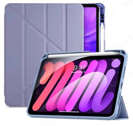 Air 11inç M2/M3 2025-2024 ile uyumlu Kılıf Kalem Şarj Bölmeli Case Lavendery Gray