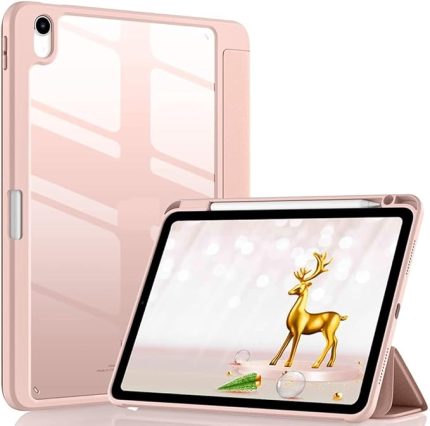 Air 4/5. Nesil 10.9 ile uyumlu Kılıf Grafiti Şeffaf Kalem Bölmeli (10.Nesil Değildir) Rose Gold