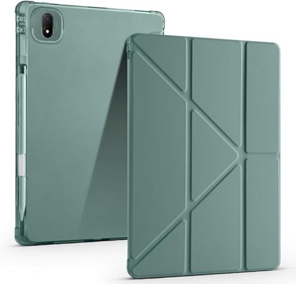 Magic Pad 2 Kılıf Silikon 4 Farklı Stand Olabilen Kalem Bölmeli Tablet Kılıf Koyu Yeşil