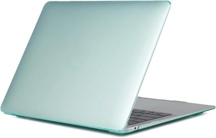 MacBook Air 13 inç Kılıf A1369 A1466 Uyumlu Kristal Parlak Şeffaf Sert Kapak İnce Hafif TPU Hard Shell Koruyucu Darbe Çizik Önleyici Açık Yeşil