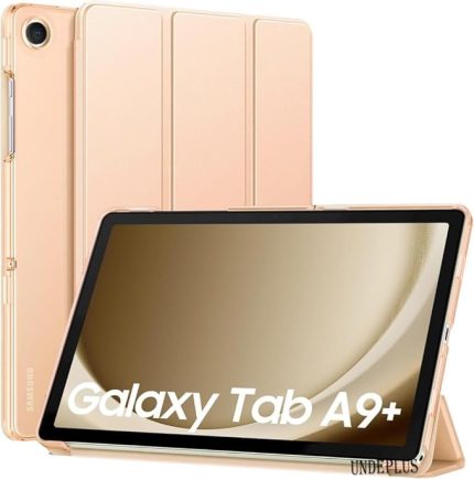 Galaxy Tab A9 Plus X210 X213 X215 X217 ile uyumlu Kılıf New PU Deri Smart Standlı Case Uyku Modlu Gold