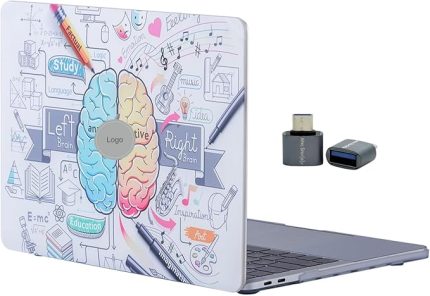 MacBook Air 13 inç Kılıf M1 & Retina Uyumlu – Sert Plastik Desenli Lazer Baskılı Koruyucu Kapak A2337 A2179 A1932 Beyaz