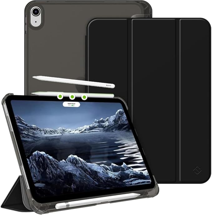 Air 13inç M2 ile uyumlu Kılıf Flip Cover Kalem Bölmeli PC Case A2898 A2899 A2900 Siyah