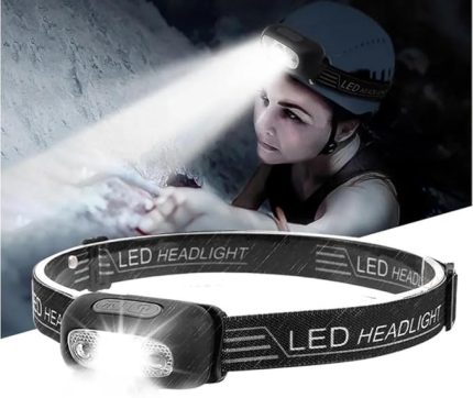 Feneri Kafa Feneri Led USB ŞARJLI-Ultra Güçlü Parlak Orta Boy El Feneri [Enerji Sınıfı A++]Ortam Lambası Deprem,Polis,Jandarma,Zabıta,Bekçi Zoom Yüksek Lümen (YÜKSEK PARLAKLIK) (Head Mini 2)