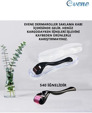 Dermaroller Cilt Saç Yüz Bakımı Saklama Kaplı 540 İğneli + Jade Roller Yüz Masaj Aleti Seti (1.00 MM Dermaroller) - Görsel 4