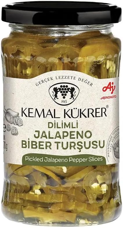 Kükrer Jalapeno Biber Turşusu Cam Kavanoz 330 gr