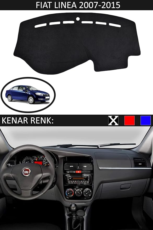 Koruma Halısı Siyah Kenar Renk Siyah Fiat Linea 2007-2015 ile uyumlu - Görsel 2