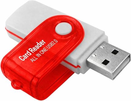 PC için USB SD Kart Okuyucu, Micro SD Karttan USB Adaptörüne, Kamera için MS Duo/Micro MS Kart Okuyucu Hafıza Kartı Okuyucu, PC/Dizüstü Bilgisayar için Kart Okuyucu Kırmızı