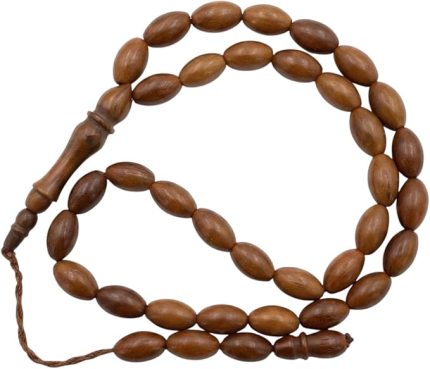 33'lük Kuka Tesbih - 6x11 mm Arpa Kesim, Orjinal Kuka, El İşçiliği, Sistemli Püsküllü