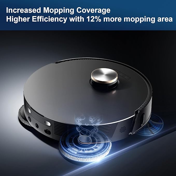 L10s Ultra, X40 Ultra Complete, L10 Prime, L20 Ultra, L10s Pro Ultra, L10s Plus, L10s Pro robot elektrikli süpürge için 8 adet silme bezi, mikrofiber silme pedi aksesuar seti - Görsel 4