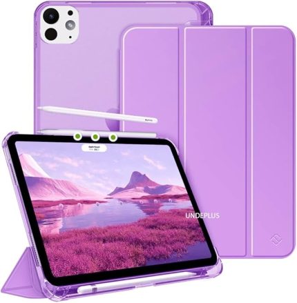 Pro 13inç M4/M5 ile uyumlu Kılıf Flip Cover Kalem Bölmeli PC Case 2024/2025 Lila
