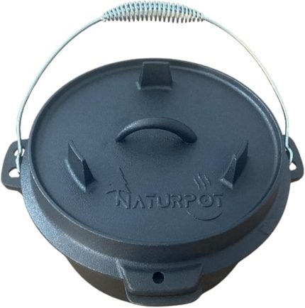 Tencere 10 Inch Dutch Oven Demir Döküm Kamp Tenceresi 25 cm