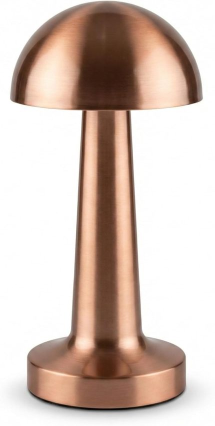 LED Şarj Edilebilir Taşınabilir Masa Lambası - Dokunmatik Aç/Kapa ve Parlaklık Ayarı, 3 Renk Seçeneği (Rose Gold, Lotus)