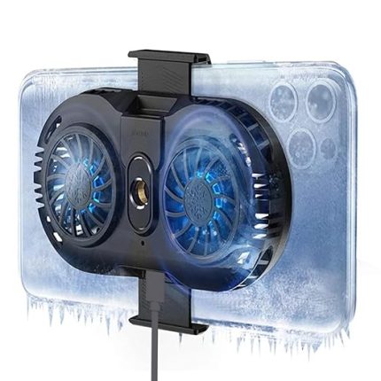 iPhone Uyumlu Profesyonel Kablolu Yarı iletken Şok Buzlama Telefon Soğutucu Fan Gamer Oyuncu Radyatör Şok Soğutma Fanı Yeni Nesil Altı Çekirdek Teknoloji Soğutma Fanı (ZR-AH102)