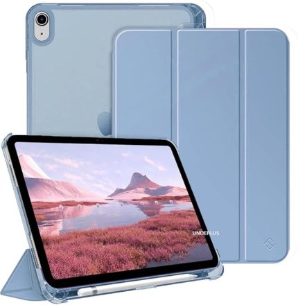 11.Nesil A16 11inç/10.Nesil 10.9inç ile uyumlu Kılıf Flip Cover Kalem Bölmeli PC Case Gökyüzü Mavisi