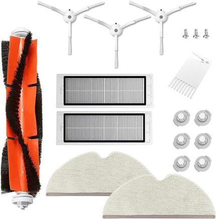 Vakum Robotu için Aksesuarlar, Xiaomi Roborock S50 S51 S55 S5 Max S6 S60 S65 Yedek Parçaları, XIAOMI MI Robot, HEPA Filtre, Ana Fırça, Mendil, Yan Fırça - 18 Adet