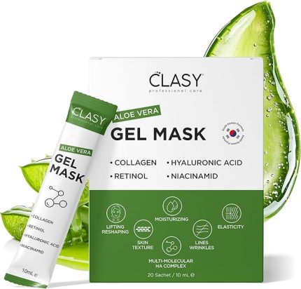 Care Aloe Vera Jel Maske - Kolajen ve Retinol ile Nemlendirici Yüz Maskesi - Güneş Yanığına Karşı Ferahlatıcı Bakım - Seyahat Boyu