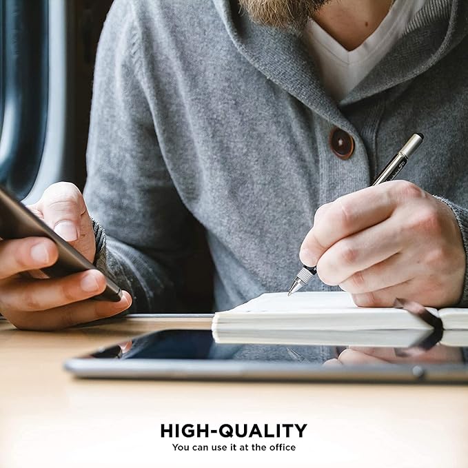 Fonksiyonlu Kalem - 6'ları 1 arada - Çok Fonksiyonlu ve Sağlam Alüminyum KenDIN Yap Kalem Tornavida, Stylus, Seviye Kabarcığı, Cetvel ve Phillips Düz Başlı Uç, Erkekler ve Kadınlar için Harika Hediye - Görsel 5