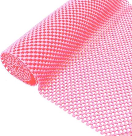 Kaydırmaz Halı Matları, Lateks, Farklı Renkler, 45x90 cm (Açık Pembe)